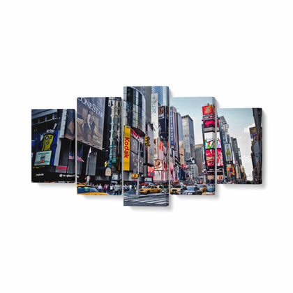 Tablou MultiCanvas 5 piese, Times Square New York - canvasgift.ro
