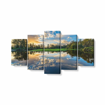 Tablou MultiCanvas 5 piese, Sunset - canvasgift.ro