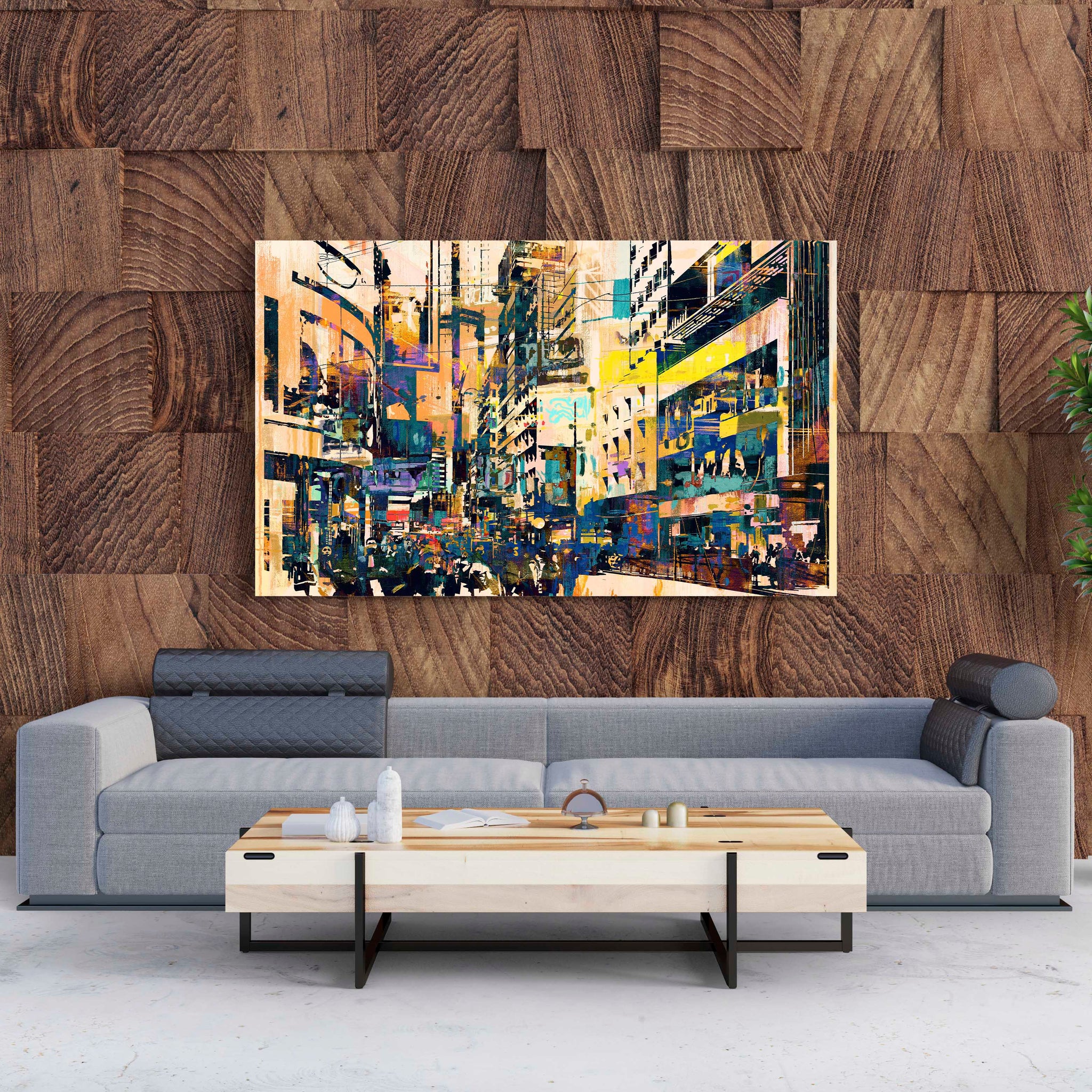 Tablou Canvas Abstract Art of Cityscape