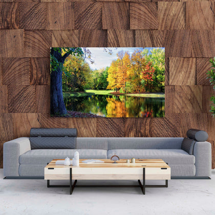 Tablou Canvas Colorful Trees Reflections