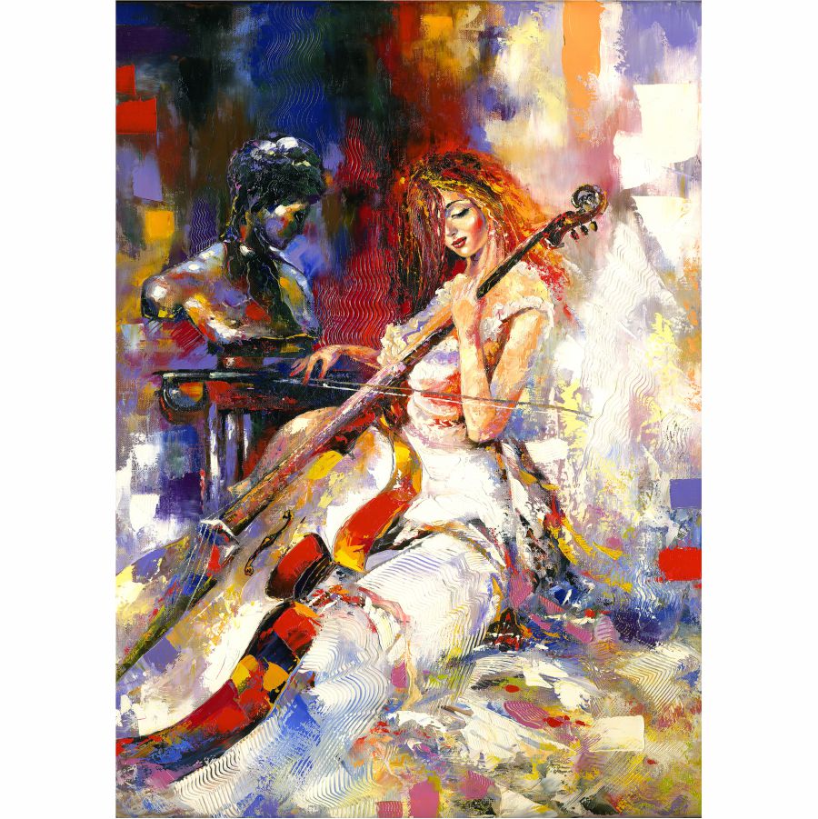 Tablou Canvas Girl and a Violoncello
