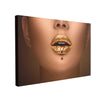 Tablou Canvas Liquid Metal Dripping From Gold Lips