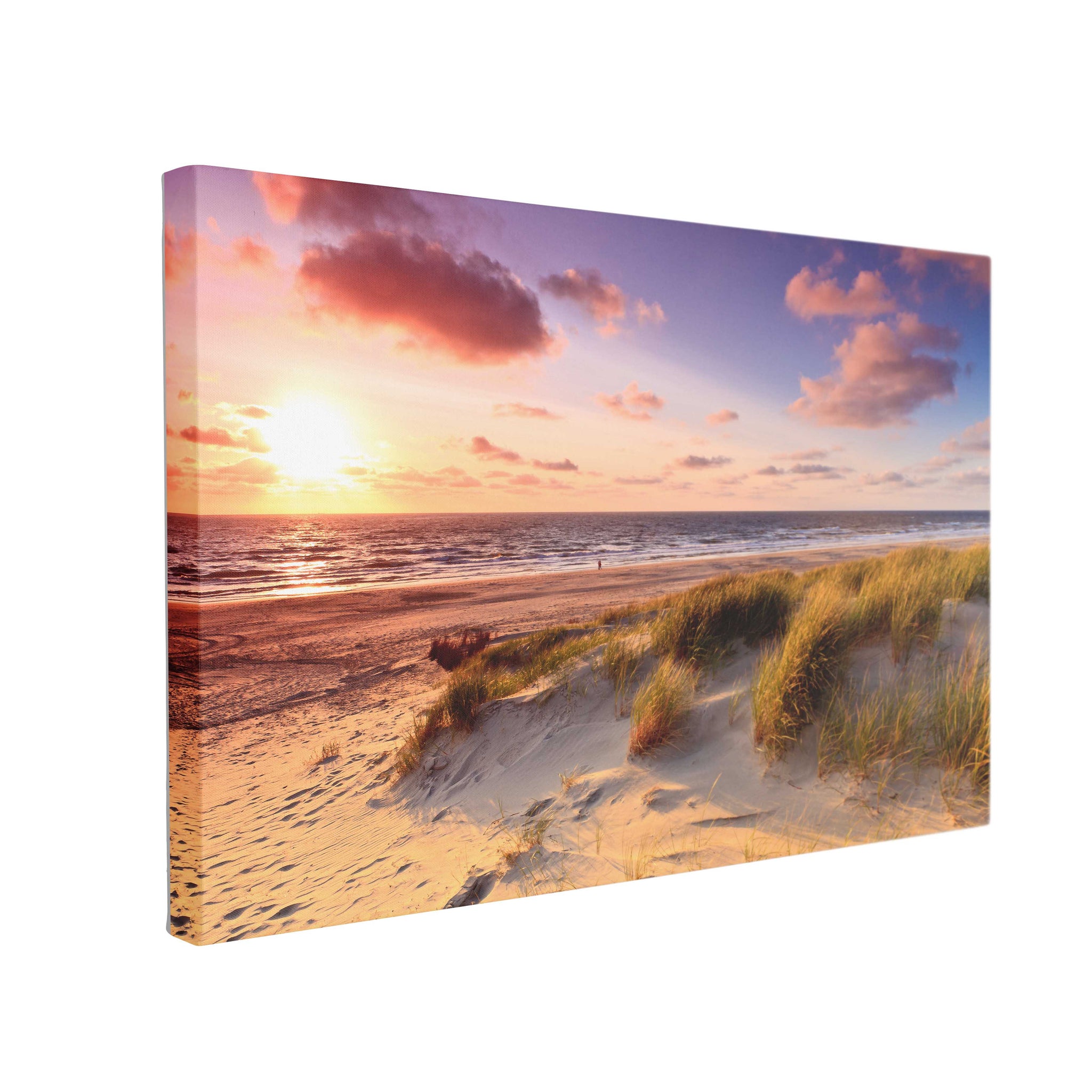 Tablou Canvas Seaside with Sand Dunes at Sunset