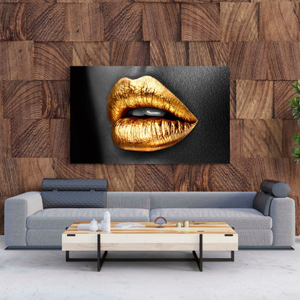 Tablou Canvas Sexy Golden Lips
