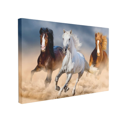 Tablou Canvas Three Horse in Desert - canvasgift.ro