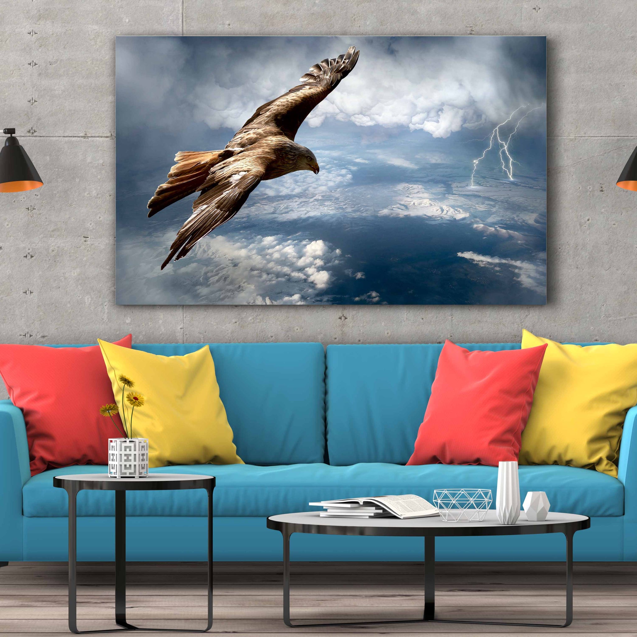 Tablou Canvas Vultur Deasupra Furtunii